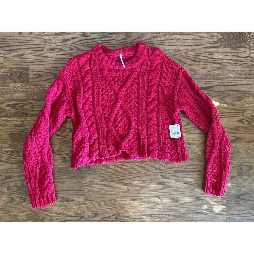 Free people cutting edge cableknit sweater
